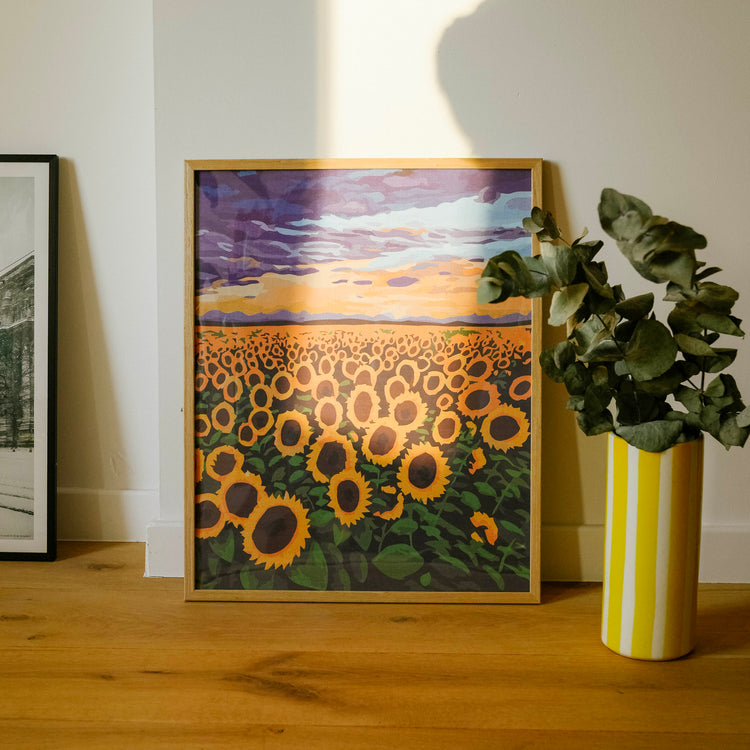 Un champ fleuri de tournesols