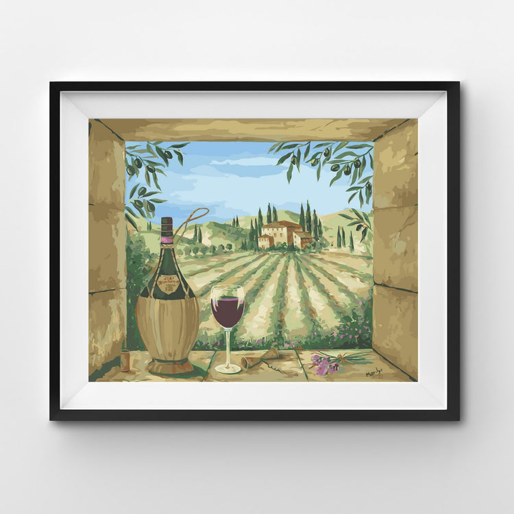 Painting By Number Wine and Olives in Italy