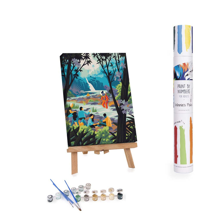 Spaceman in the jungle paint by numbers
