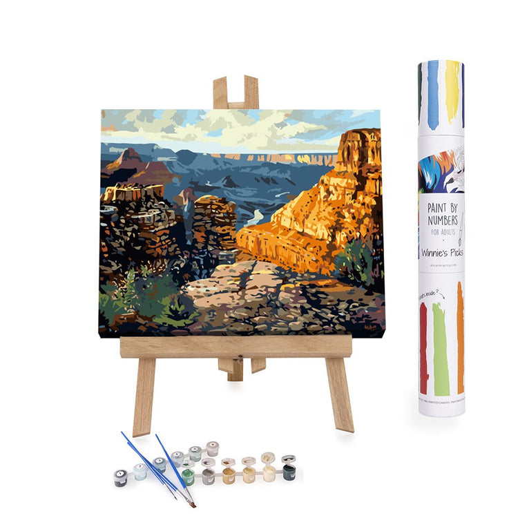 American orange canyon paint by numbers