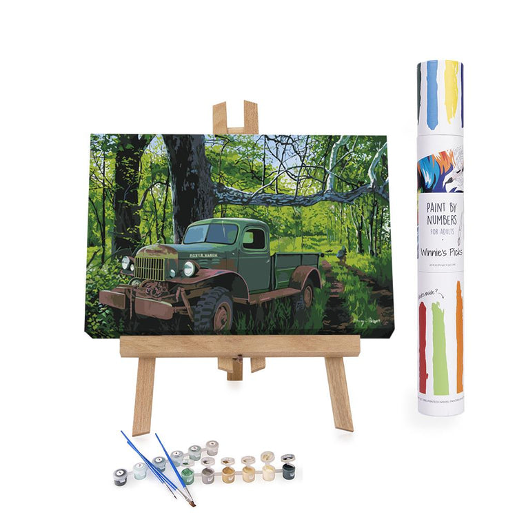 Paint By Numbers Adults Old truck in the woods