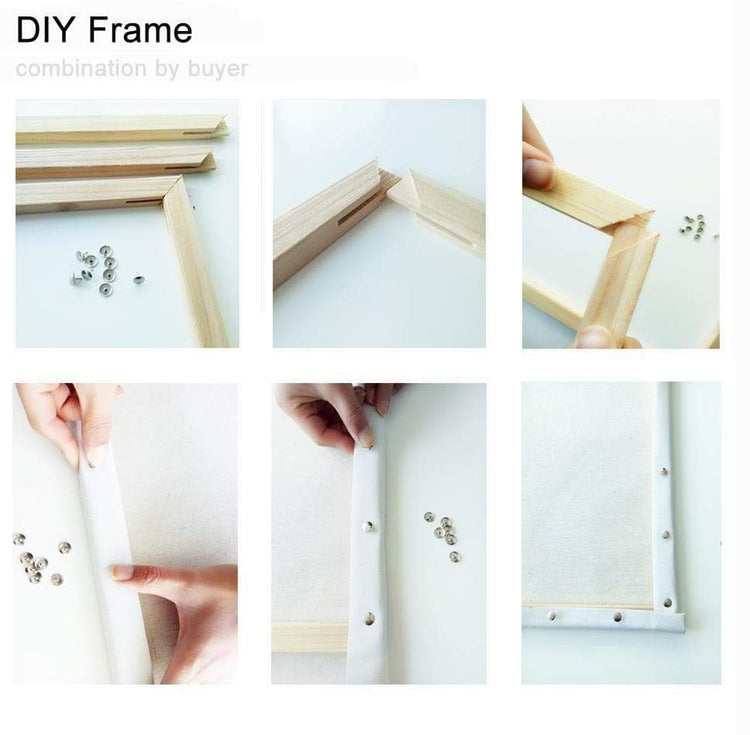 Set of wooden stretchers for your custom Paint by Numbers