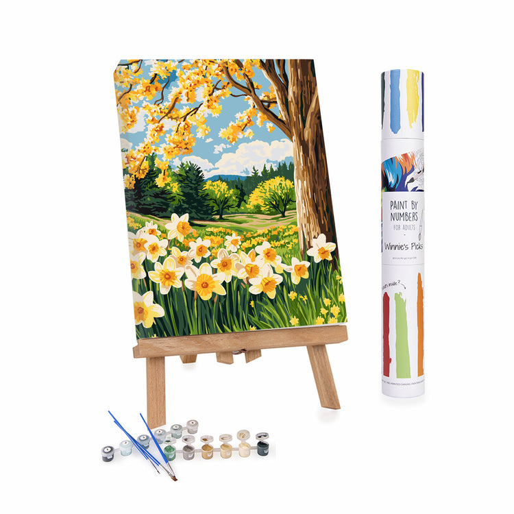 Lively daffodil scene