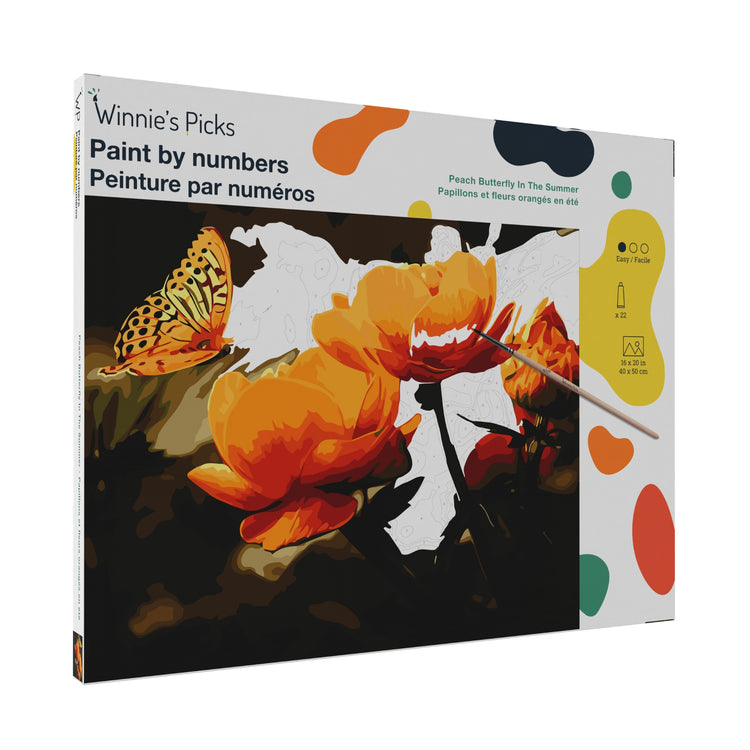 Peach Butterfly in the Summer