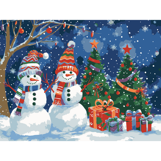 Snowman Wonderland Painting