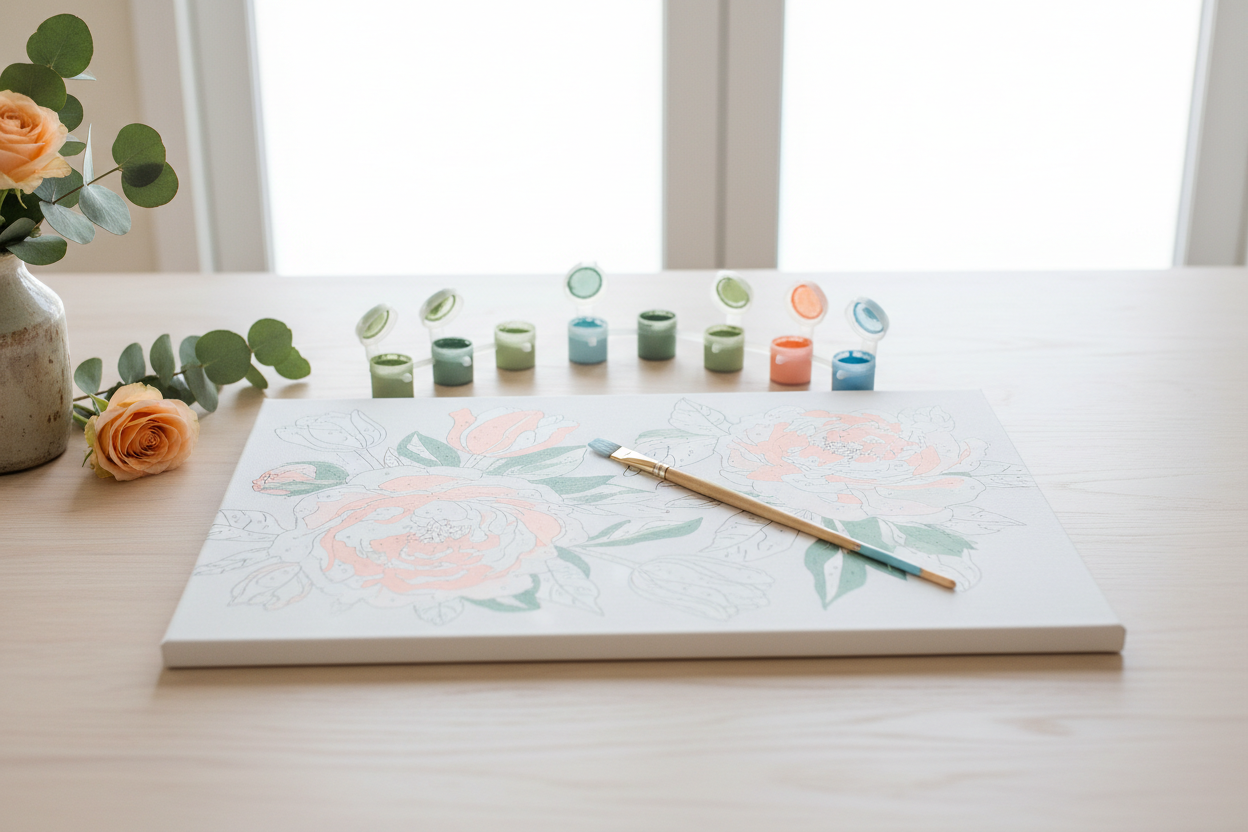 Spring Craft Table Scene - Another Wide Shot