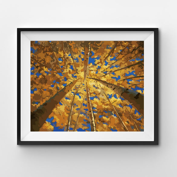 Painting By Number Oak Season Autumn Leaves