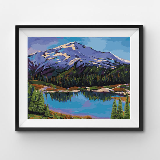 Painting By Number Mountains in a National Park