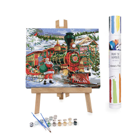 Express train of santa claus painting kit