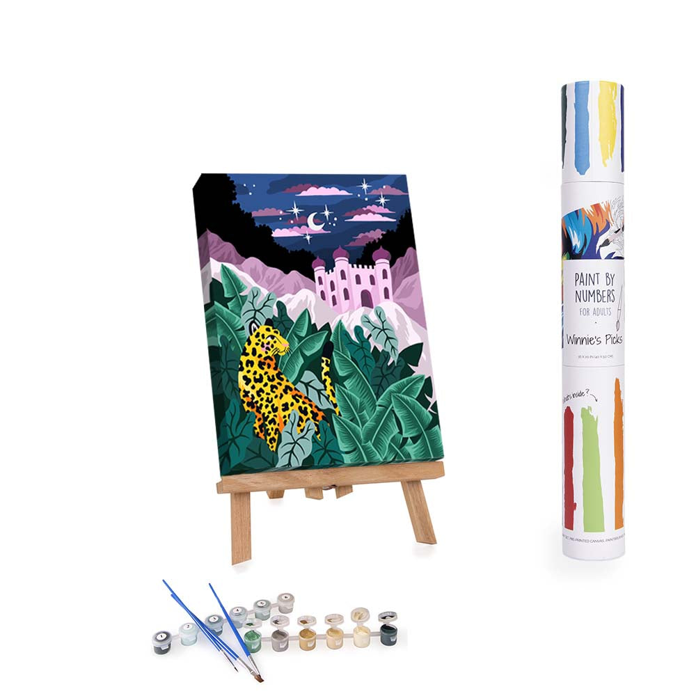 Leopard and its Enchanted Castle Adults' Paint by Numbers Winnie's