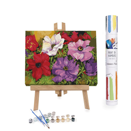 Anemones bouquet paint by numbers