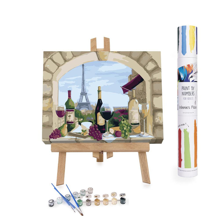 Wine degustation in Paris paint by numbers