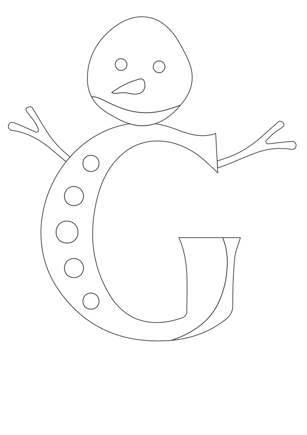 Lettre "G" gratuite à peindre
