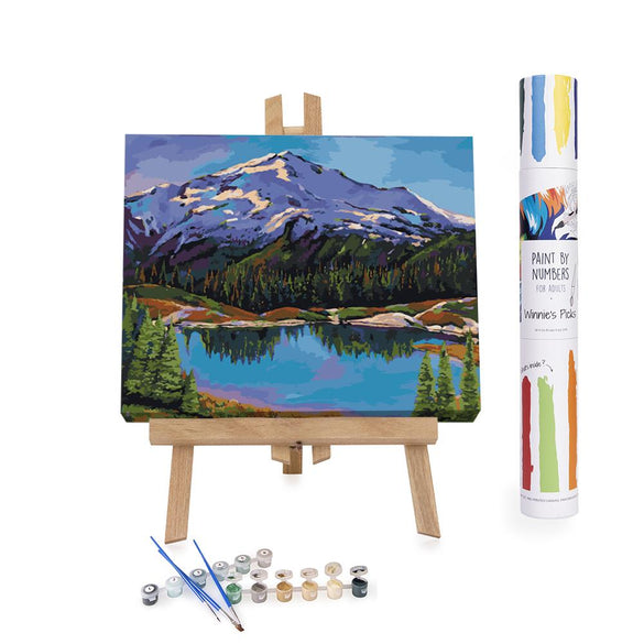 Adult Paint by Number Abstract Mountain Paint by Numbers for