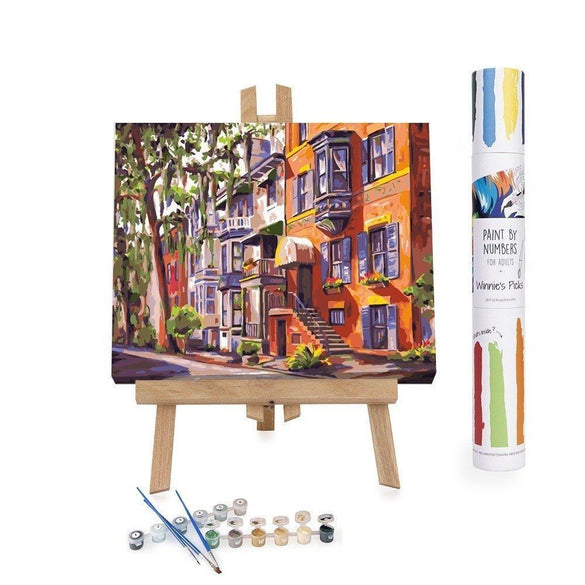 Paint By Numbers Adults Facade House Oak Tree