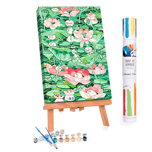 Winter Greenery Paint-By-Numbers kit