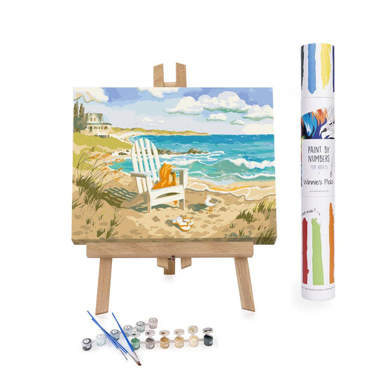 Landscape Seaside Town Paint By Number Personalized Craft Kit