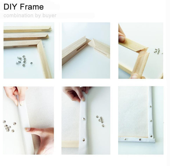 DIY Wood Frame One Complete Frame Canvas Stretcher Strips for Canvas  Print,Paint by Numbers 16x20 Inch (40x50cm) 