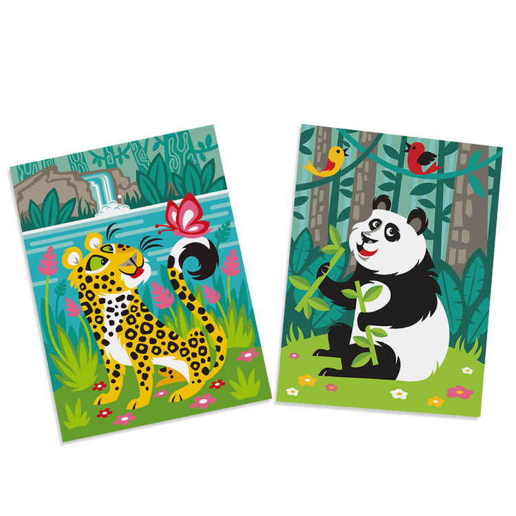 Panda and leopard kit paint by numbers kids