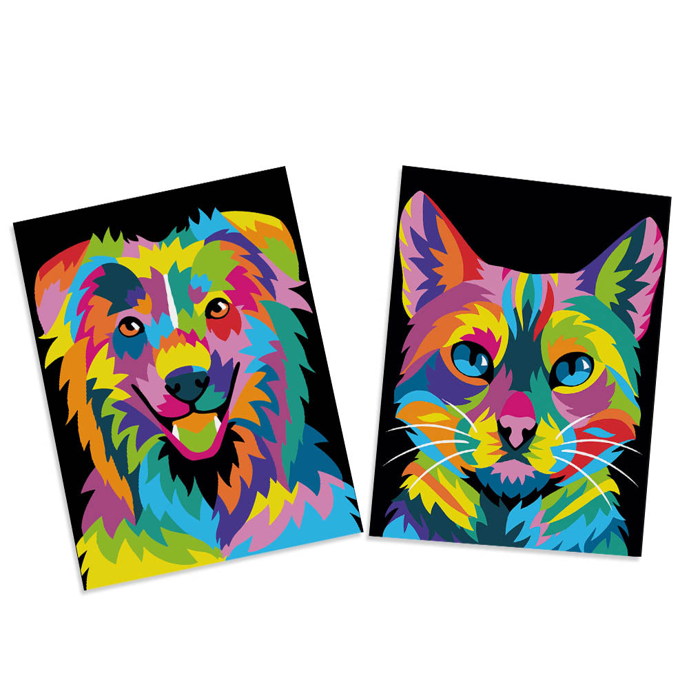 cat and dog painting kit colorful for kids