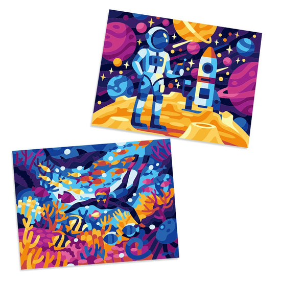 Astronaut and Maritime World painting by numbers kit for children