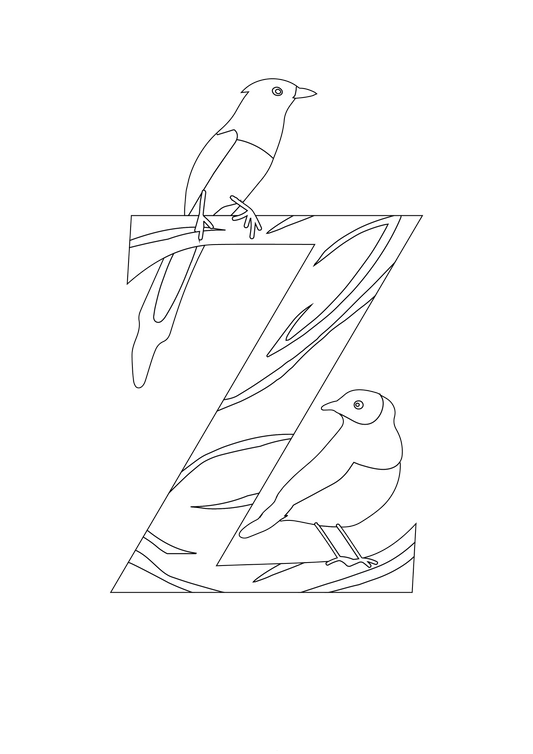 Lettre "Z" gratuite à peindre