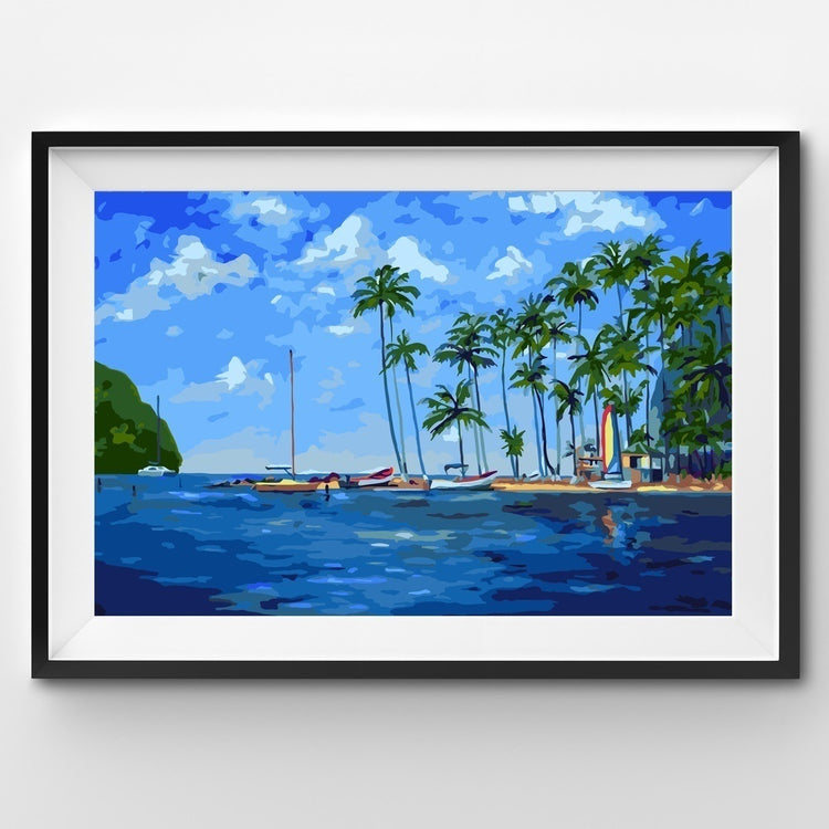 Painting By Number Island Dream Sunny Ocean